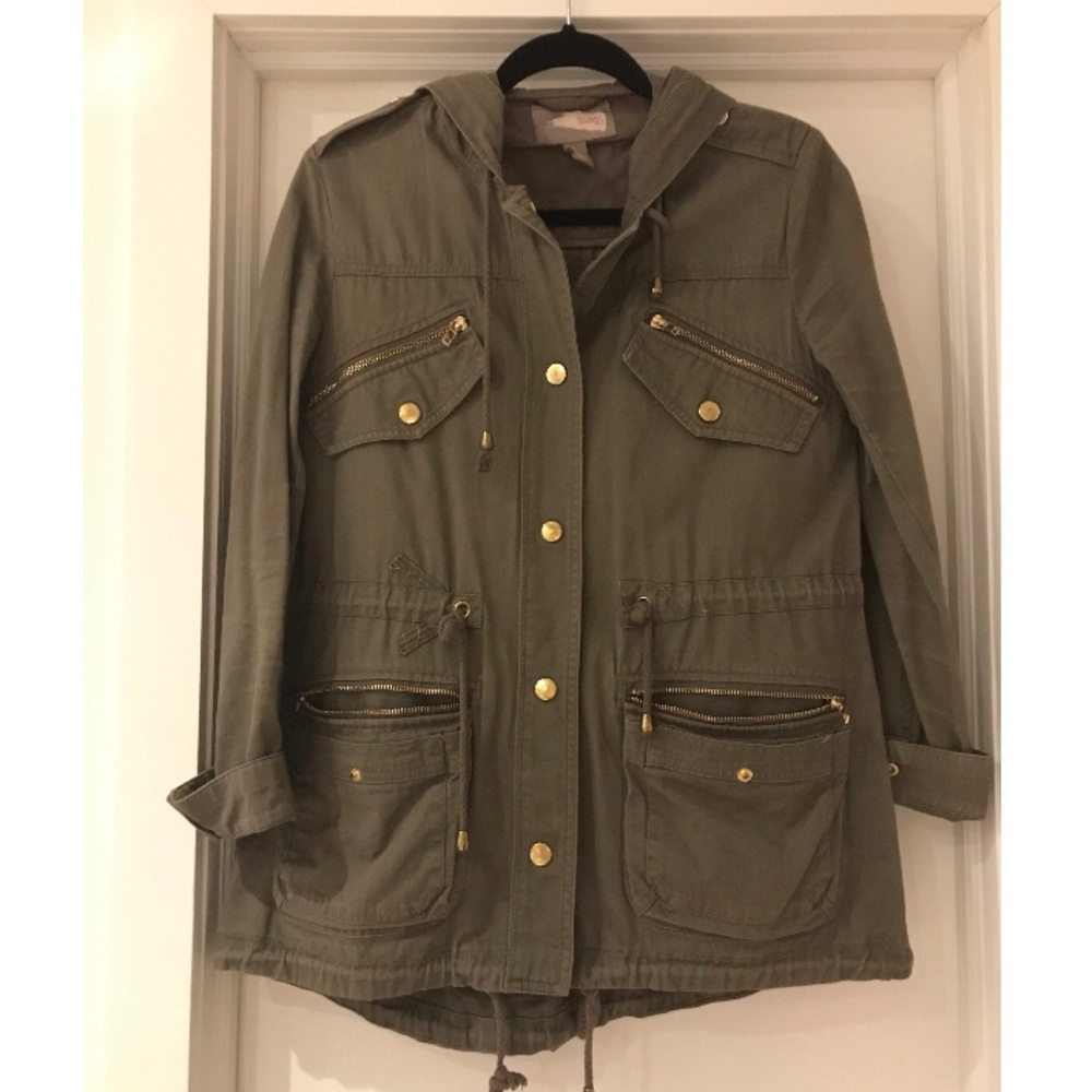 Forever 21 Green Utility Jacket w Gold details